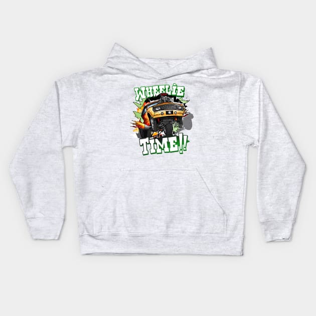 Wheelie TIME!!! Kids Hoodie by teepublickalt69